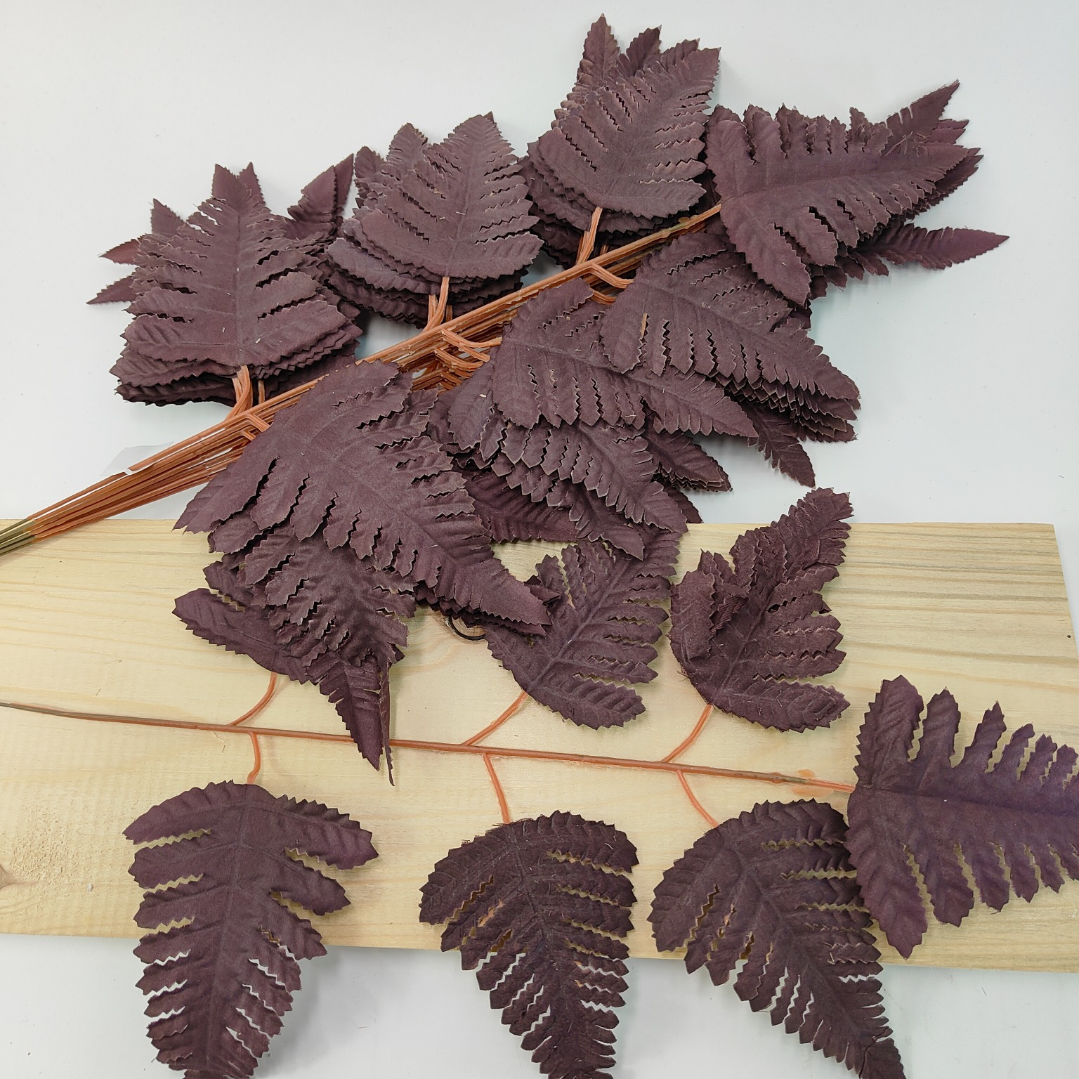 Liść paproci fioletowy 12 szt