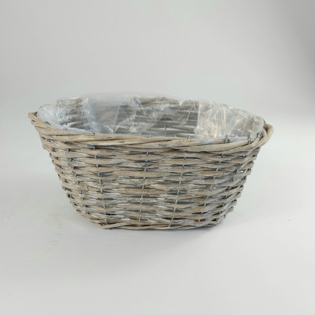 Koszyk wiklinowy szary WO-38