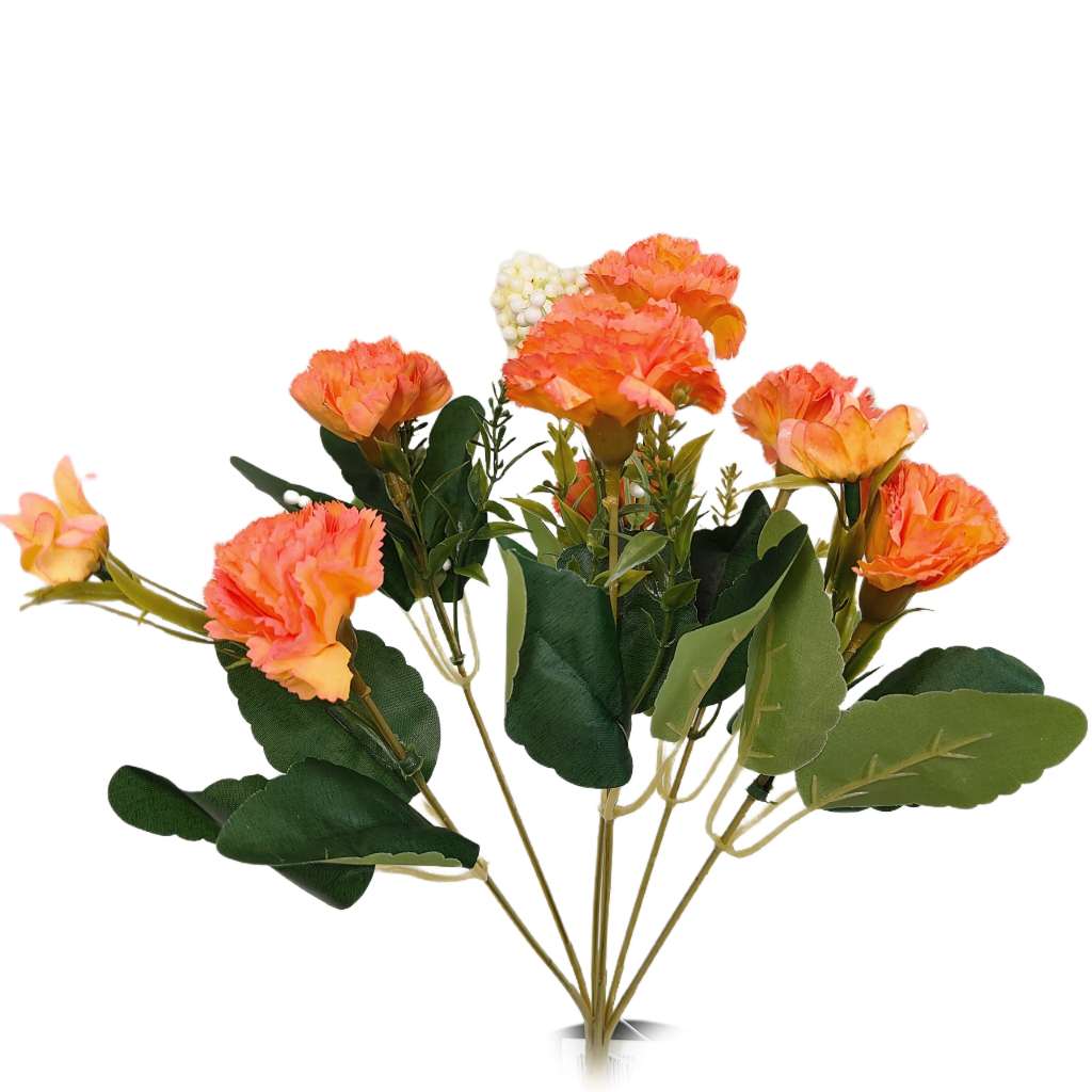 Bukiecik goździk x7 pomarańczowy