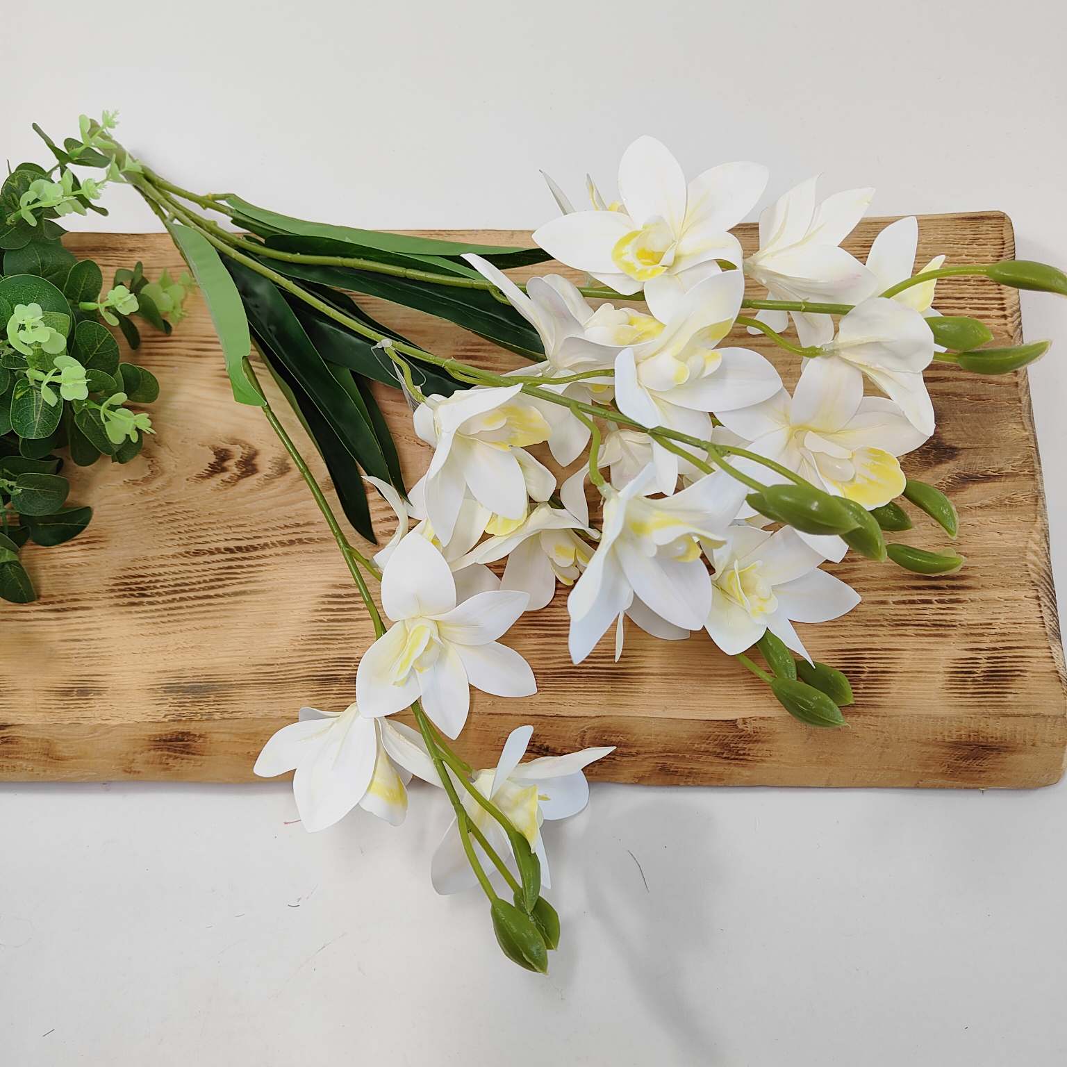 Bukiet storczyk gumowany kremowy