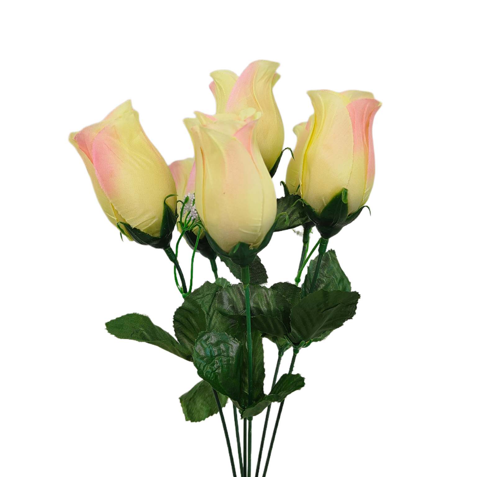 Bukiet róż x6 cytrynowo różowy