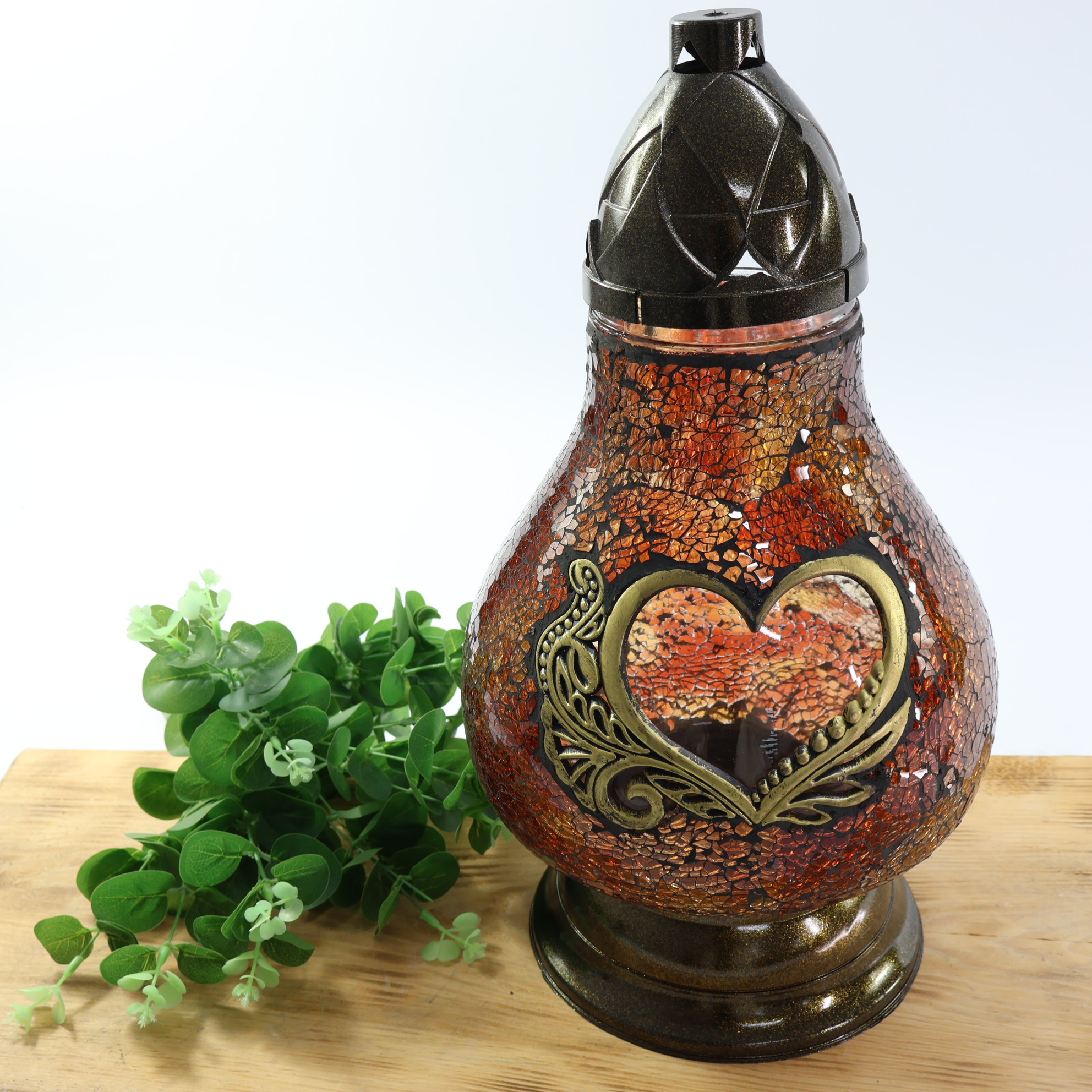 Znicz witraż karafa brązowa