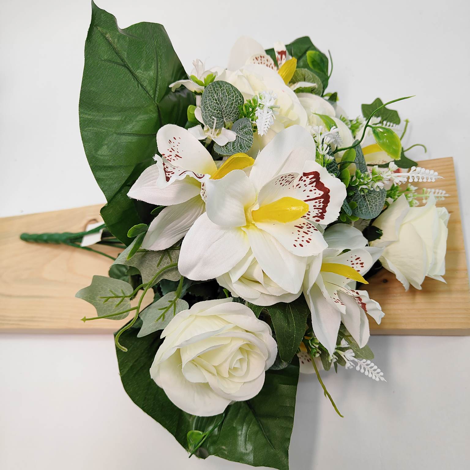 Bukiet róża storczyk kremowy