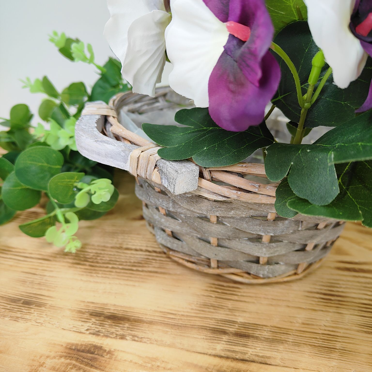 Koszyk wiklinowy szary W-22019C