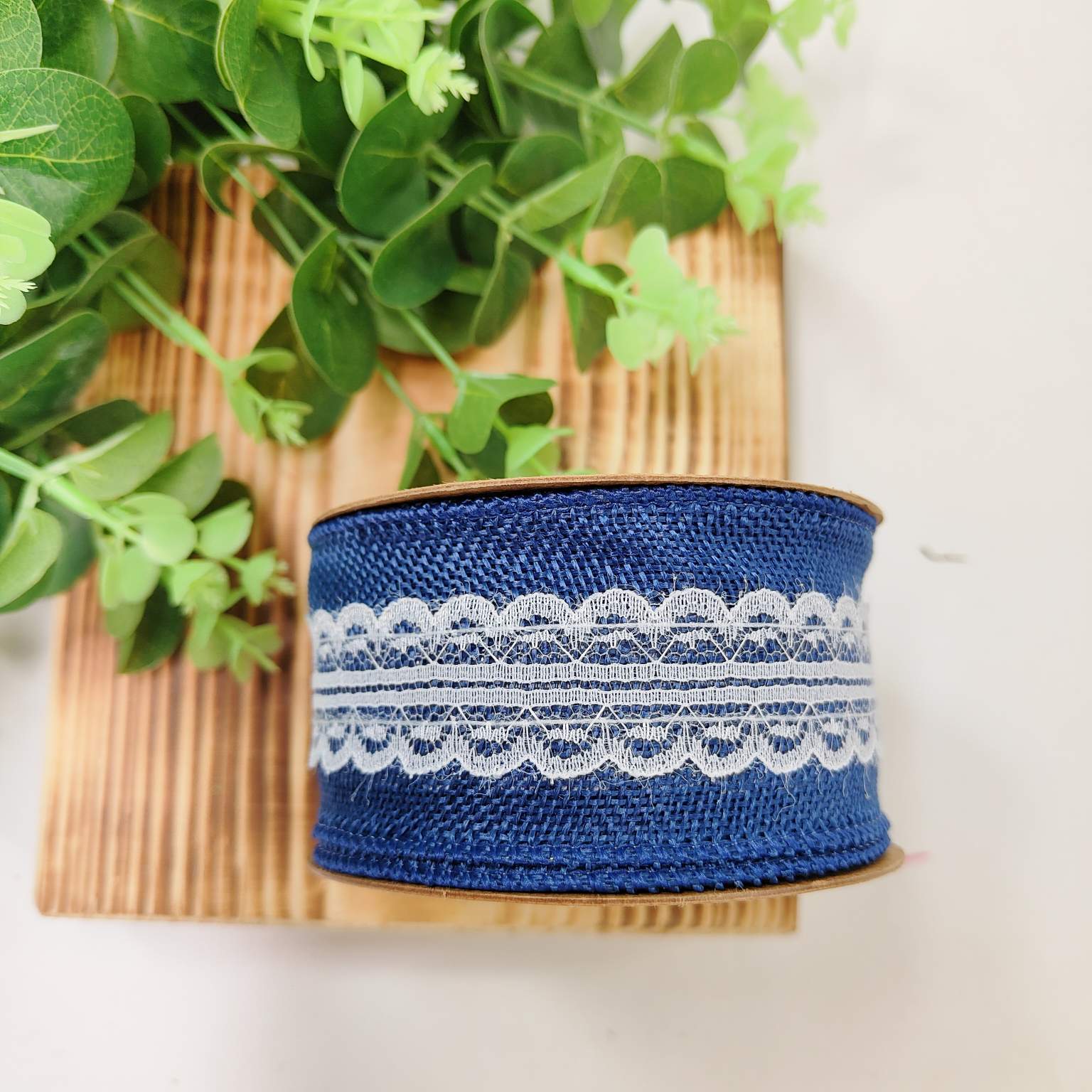 Wstążka juta koronka 5cmX7y