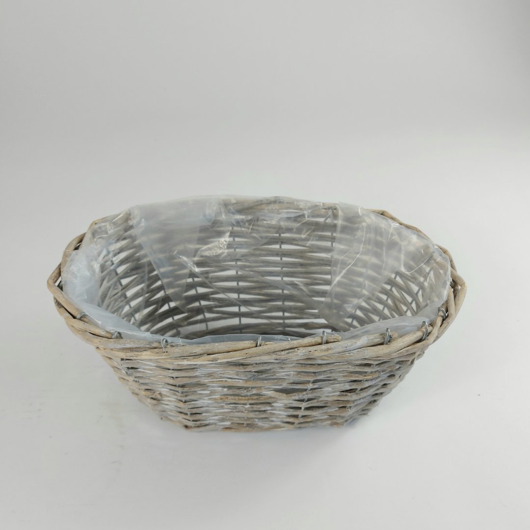 Koszyk wiklinowy szary WO-38