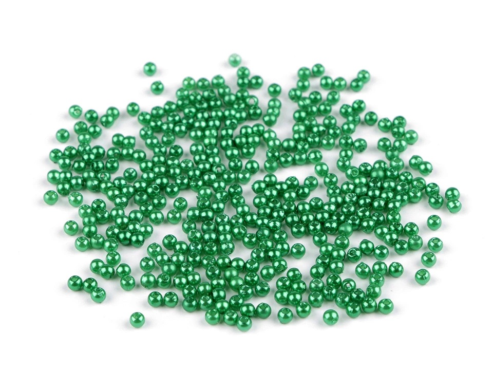 KORALIKI GLANCE ZIELONE 3MM 100SZT