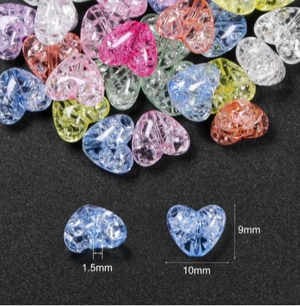 SERCA CRACKLE PLASTIK MIX 9x10MM 10SZT