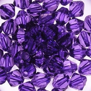 KRYSZTAŁKI OKRĄGŁE FIOLET 14MM 8SZT