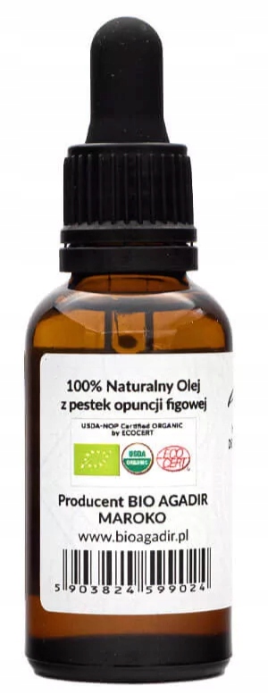 Bio Agadir 100% olejek z pestek opuncji z certyfikatem