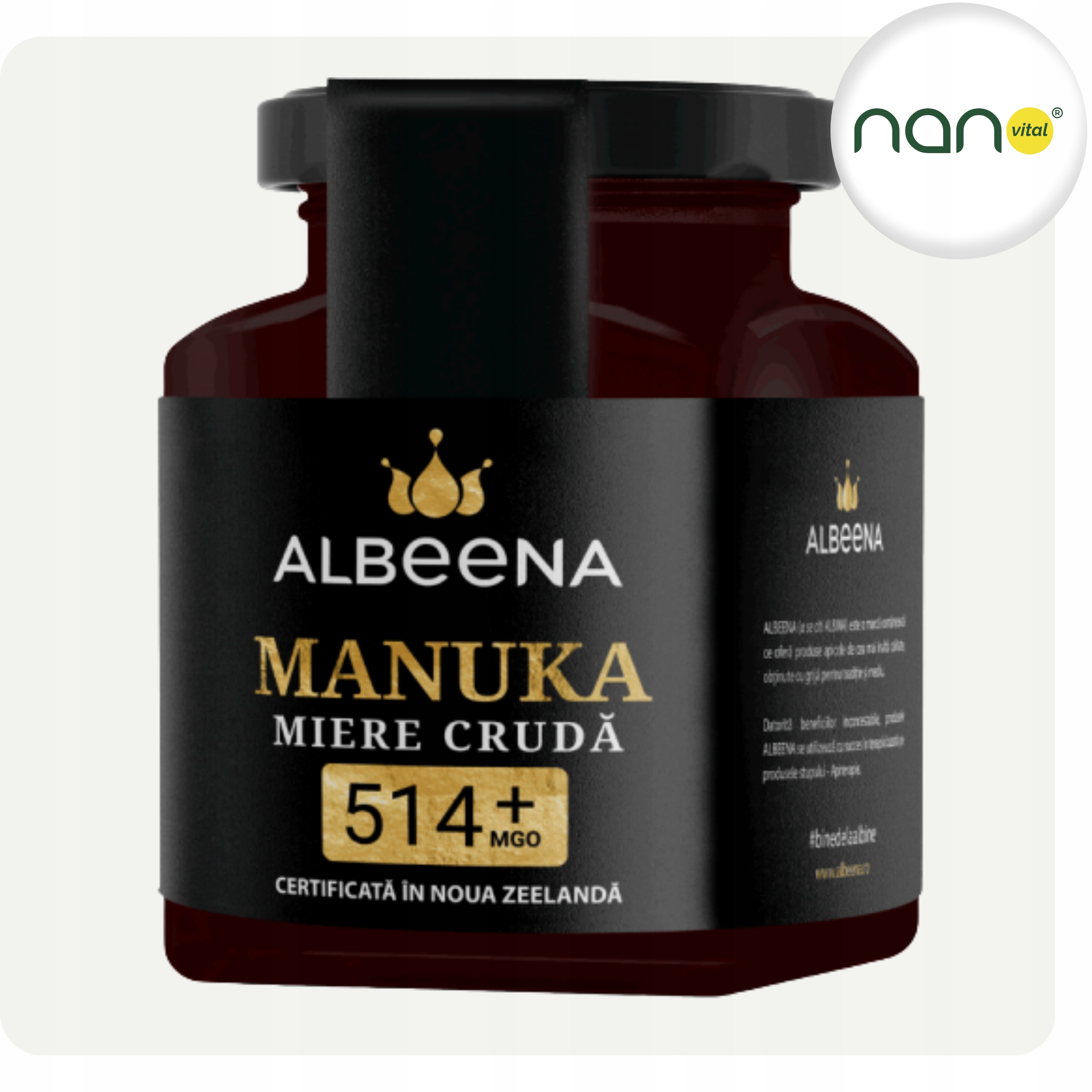 Surowy miód Manuka Albeena - zbliżenie na konsystencję