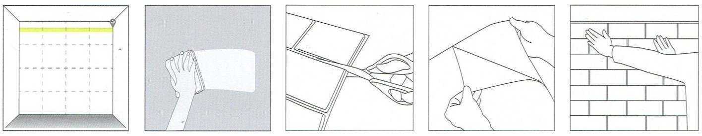 PANELE ŚCIENNE DO KUCHNI CEGŁA SAMOPRZYLEPNA ZESTAW 10 SZTUK ŁATWY MONTAŻ