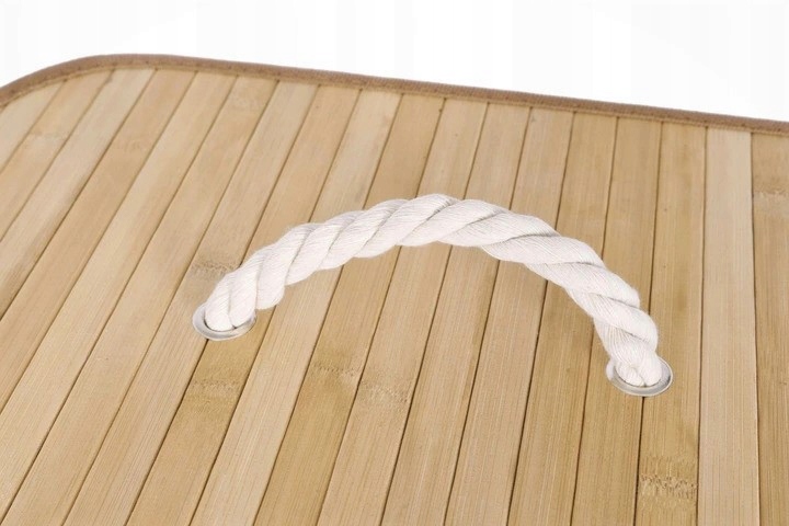 KOSZ BAMBUSOWY NA PRANIE DWUKOMOROWY POJEMNIK 100L