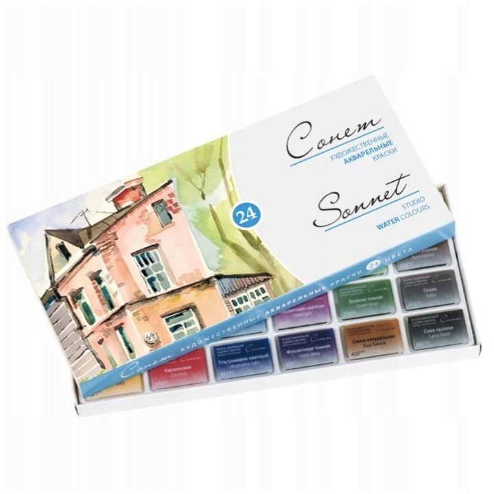 ZESTAW AKWARELI SONNET ST.PETER 24 KOL ORYGINAŁ