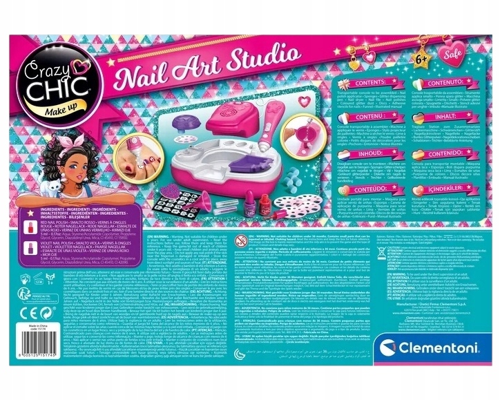 ZESTAW STUDIO PAZNOKCI DLA DZIEWCZYNKI CRAZY CHIC