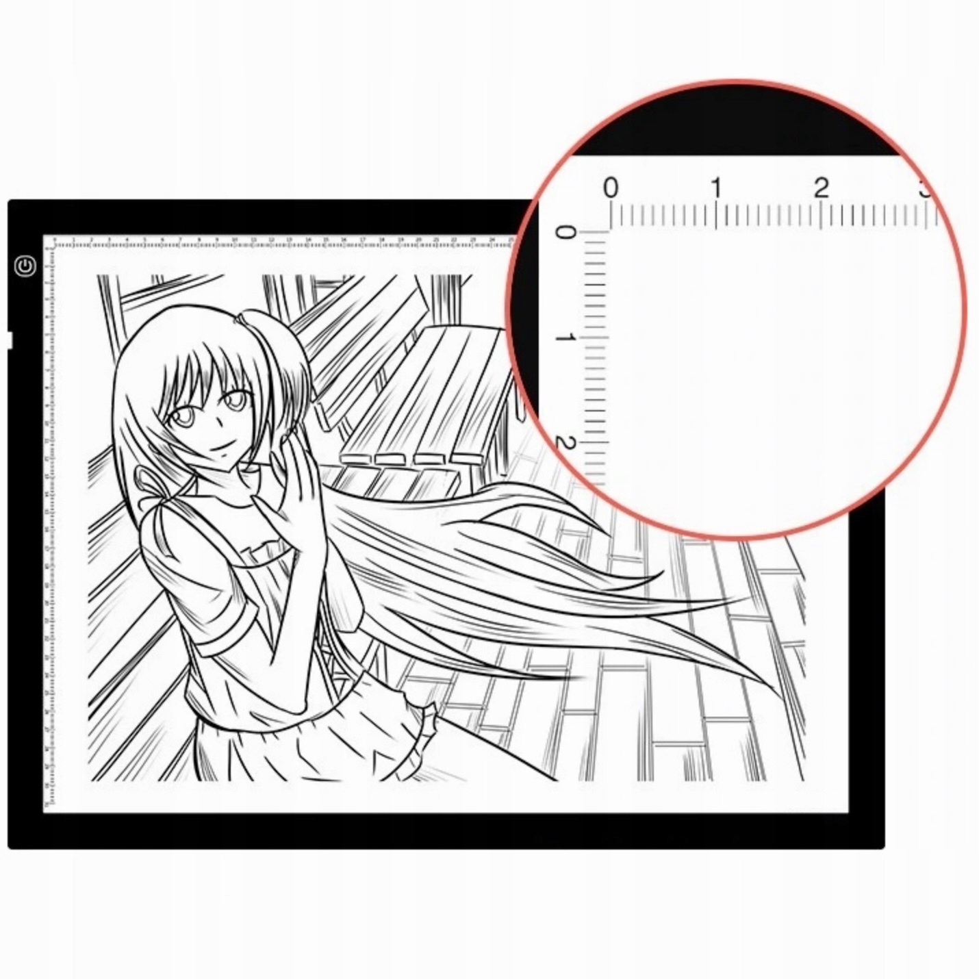 TABLET GRAFICZNY DO RYSOWANIA TABLICA LED DESKA KREŚLARSKA A4 + AKCESORIA