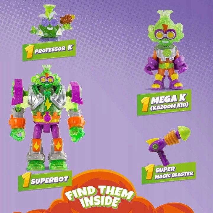 SUPER ZINGS THINGS 10 SERIA SUPERBOT MEGA-K ZESTAW
