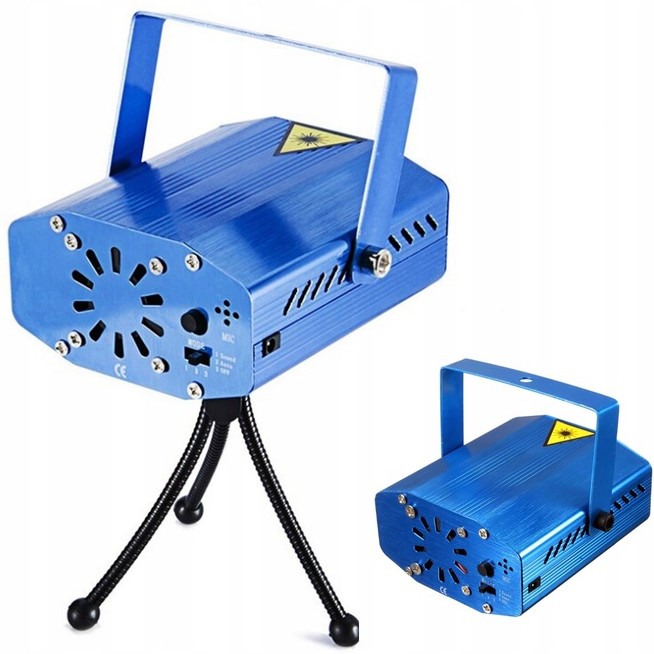 PROJEKTOR LASEROWY 3D LASER DISCO CZUJNIK DŹWIĘKU