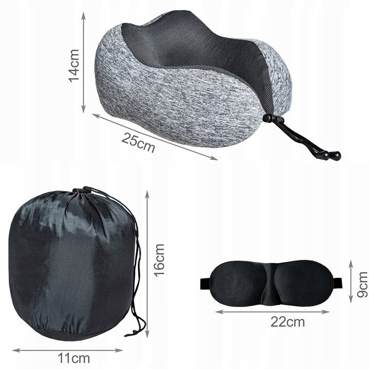 PODUSZKA PODRÓŻNA MEMORY OPASKA STOPERY ROGAL ETUI