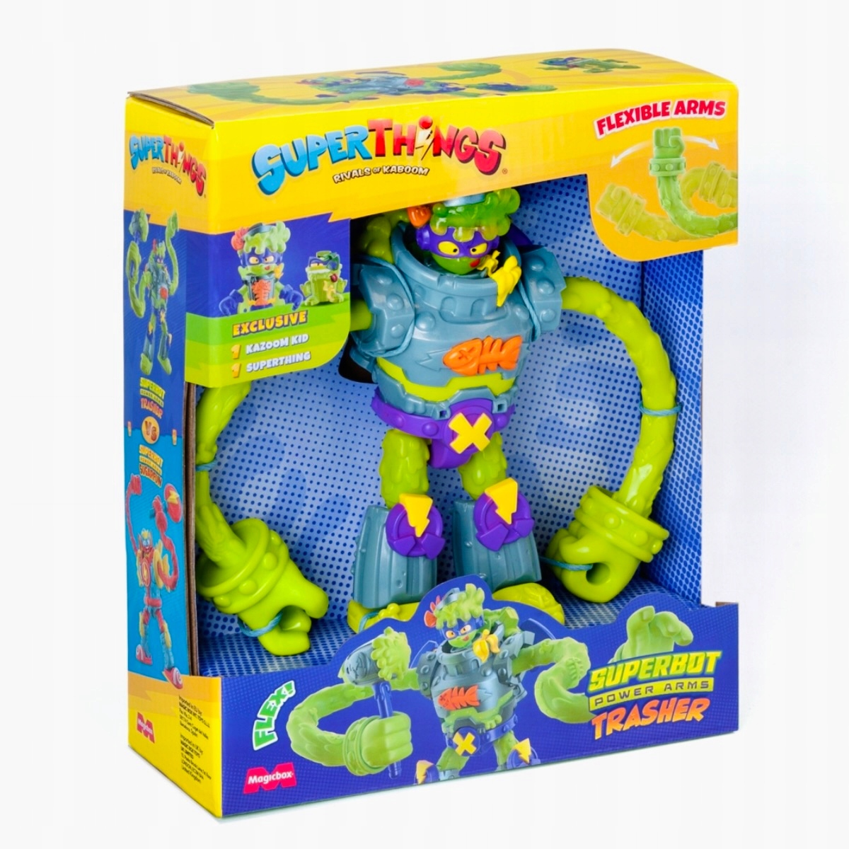 SUPERTHINGS ZINGS SUPER THINGS SUPERBOT TRASHER POWER FLEXIBLE ROBOT