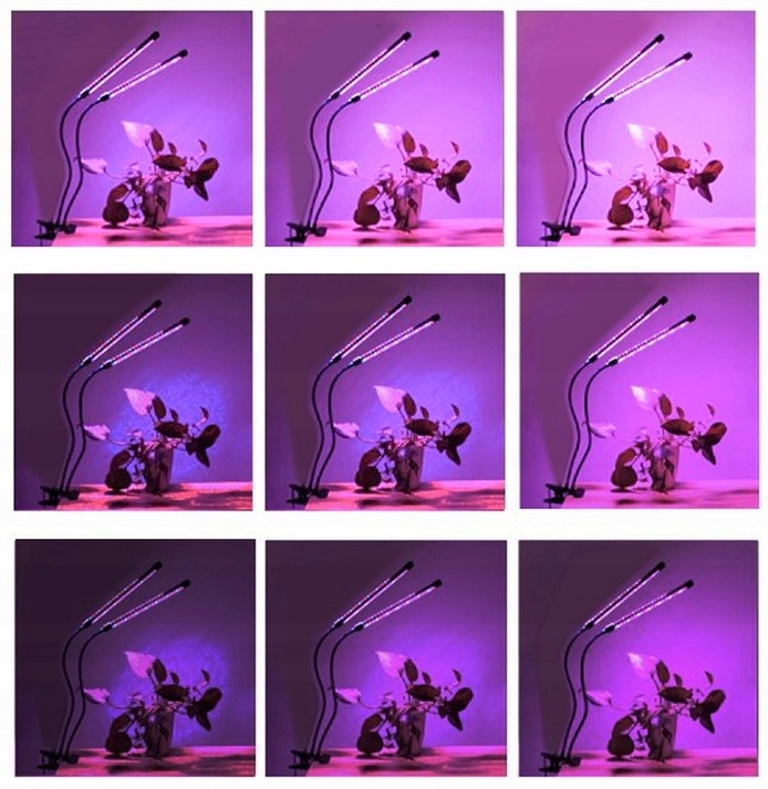 2 szt x LAMPA DO WZROSTU ROŚLIN 40 LED TIMER PILOT