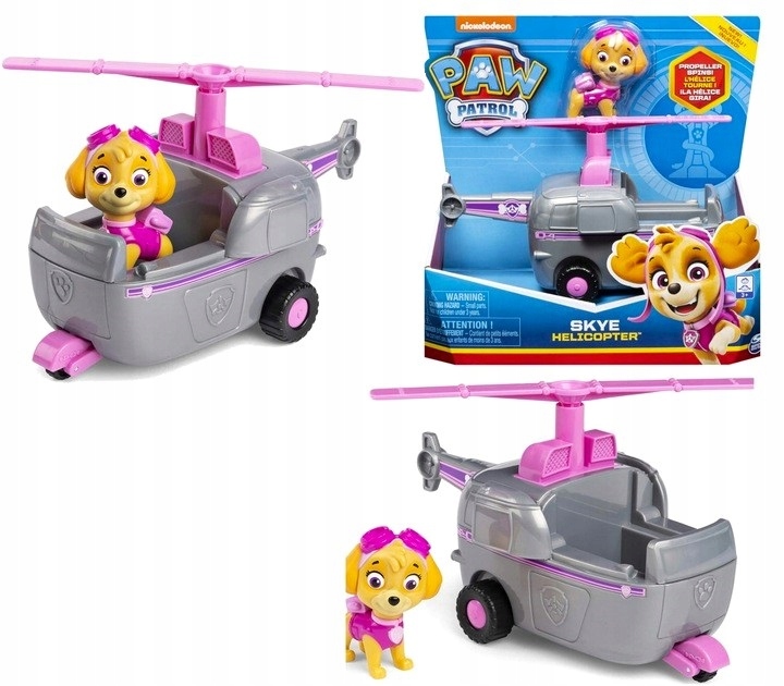 PSI PATROL FIGURKA SKYE POJAZD HELIKOPTER DLA DZIECKA PREZENT ZESTAW