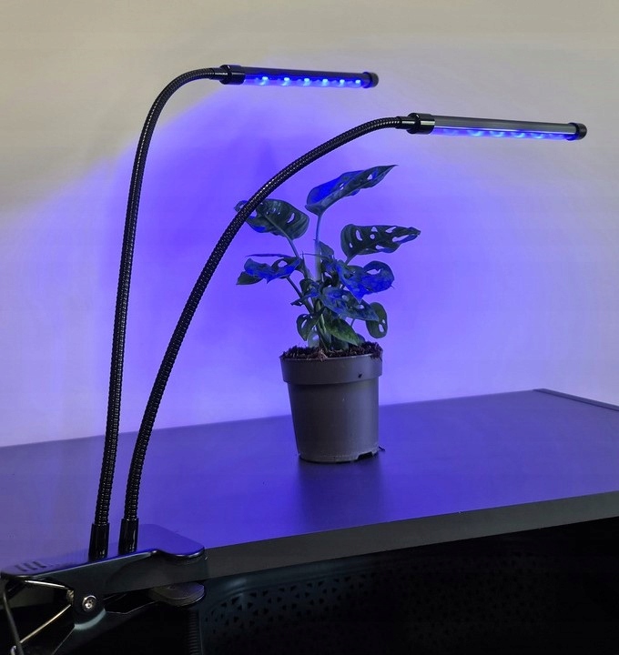 2 szt x LAMPA DO WZROSTU ROŚLIN 40 LED TIMER PILOT