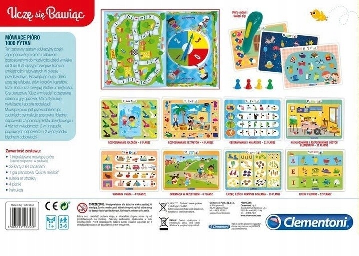 MÓWIĄCE PIÓRO GRA EDUKACYJNA 1000 PYTAŃ ZADANIA