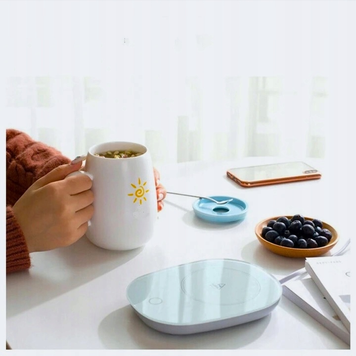 PODGRZEWACZ ELEKTRYCZNY DO NAPOJÓW PODSTAWKA DO PRACY DO HERBATY KAWY MLEKA