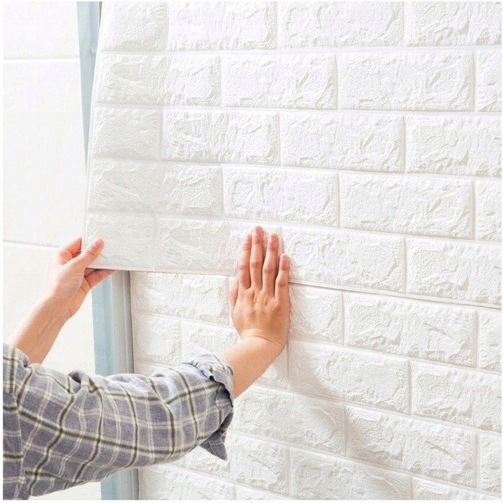 PANELE ŚCIENNE DO KUCHNI CEGŁA SAMOPRZYLEPNA ZESTAW 10 SZTUK ŁATWY MONTAŻ