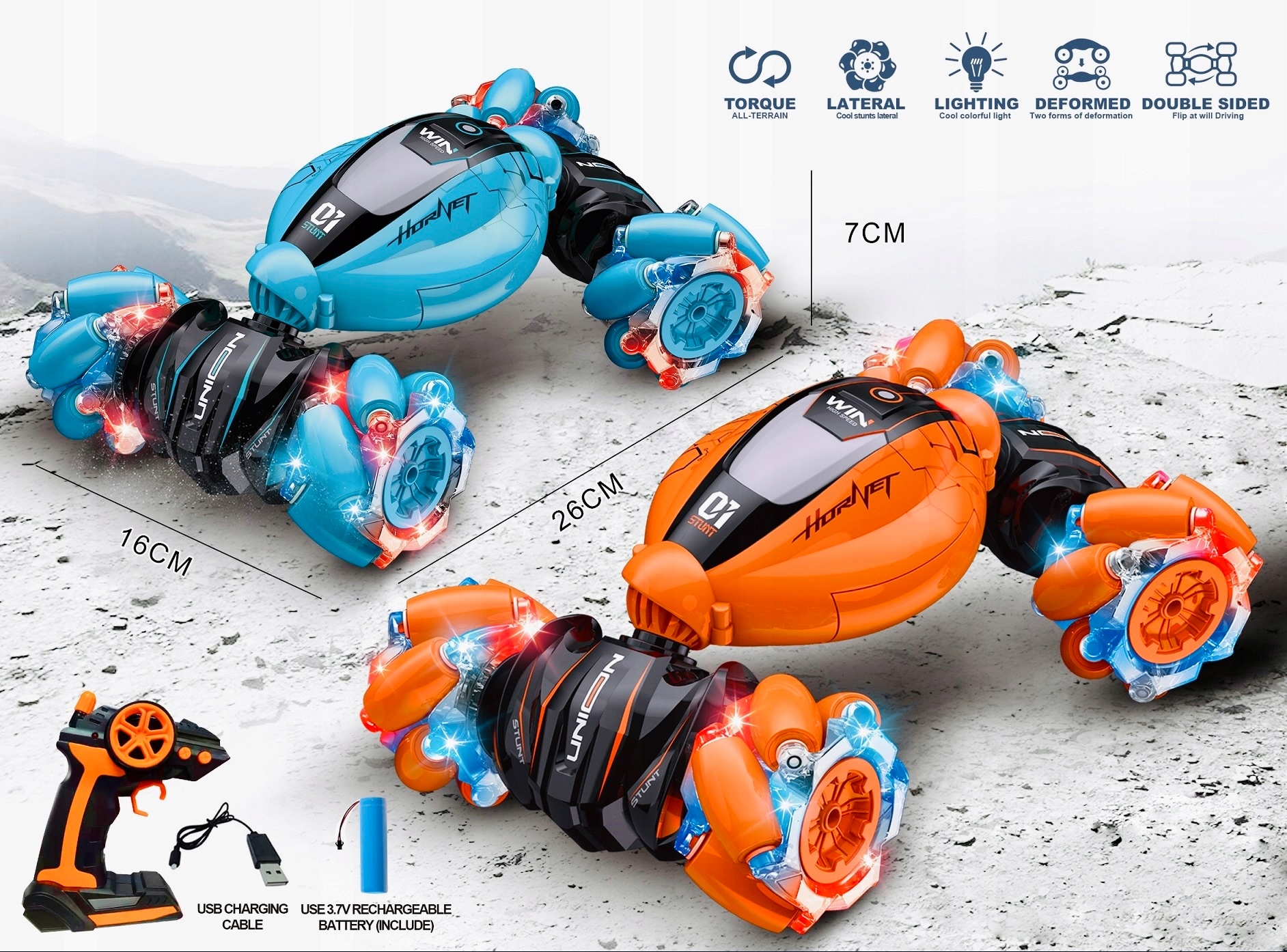 SAMOCHÓD ZDALNIE STEROWANY AUTO RC TWISTER 4X4 DRIFT 360° PILOT NA PREZENT