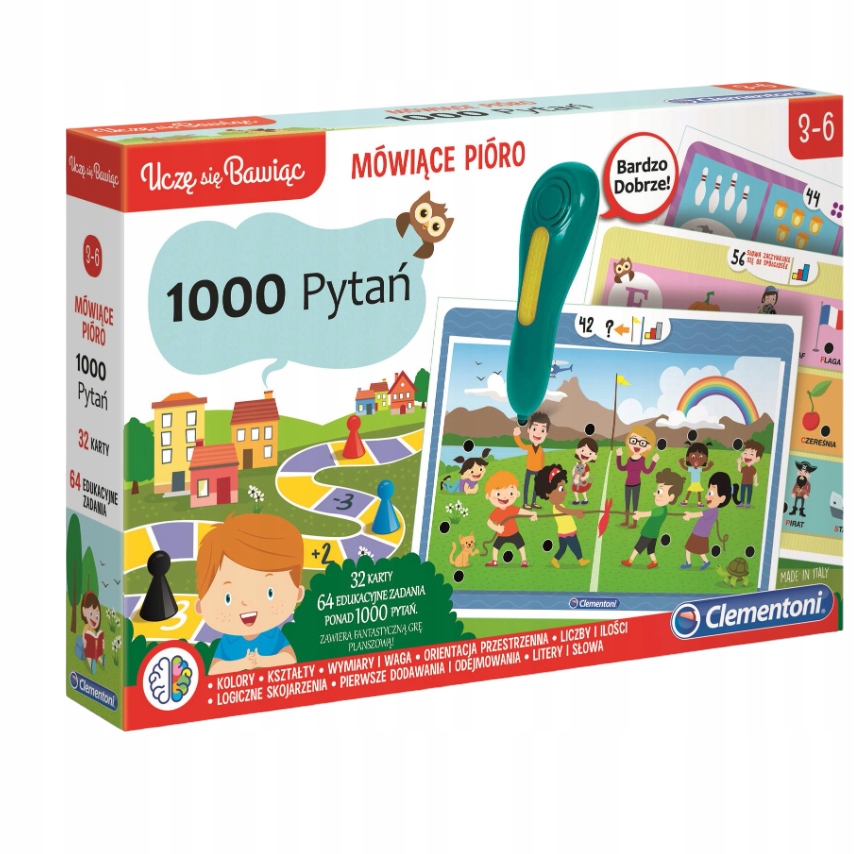MÓWIĄCE PIÓRO GRA EDUKACYJNA 1000 PYTAŃ ZADANIA