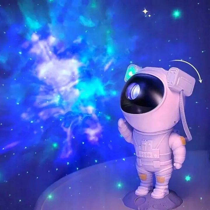 PROJEKTOR GWIAZD NIEBA LED LAMPKA NOCNA RZUTNIK DZIECI LASEROWY ASTRONAUTA
