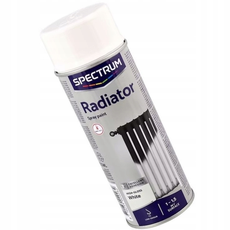 FARBA DO GRZEJNIKÓW KALORYFERÓW SPRAY POŁYSK BIAŁA