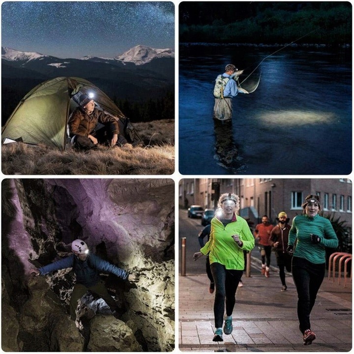 LATARKA CZOŁOWA CZOŁÓWKA LAMPKA LED Zoom 3 TRYBY