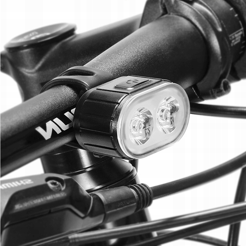 LAMPKA ROWEROWA NA KIEROWNICĘ ŚWIATŁO PRZÓD TYŁ