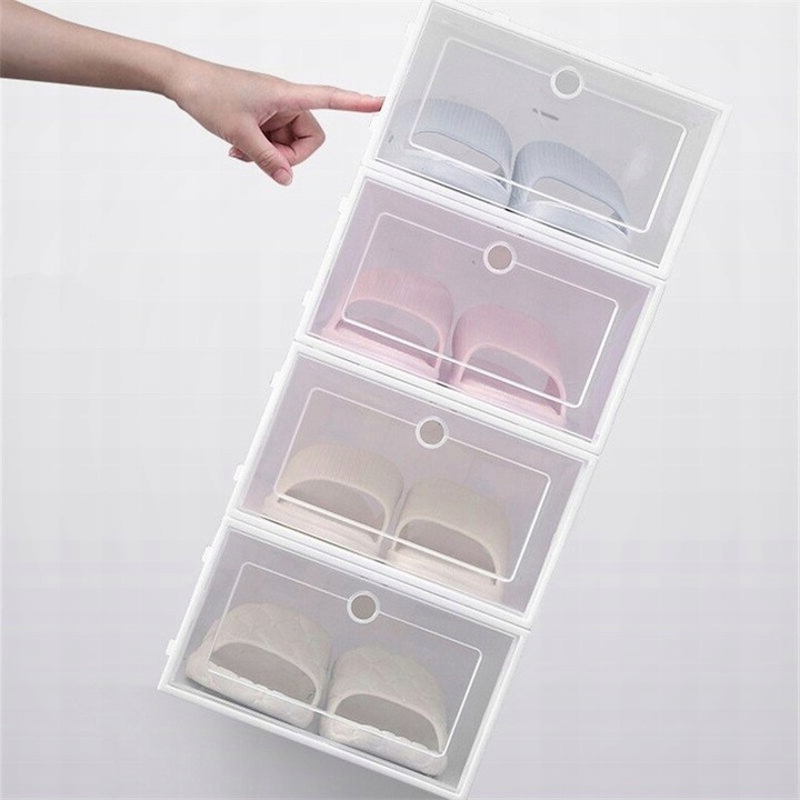 6x PUDEŁKO POJEMNIK NA BUTY OBUWIE ORGANIZER KLAPA SZAFKA MODUŁOWA REGAŁ