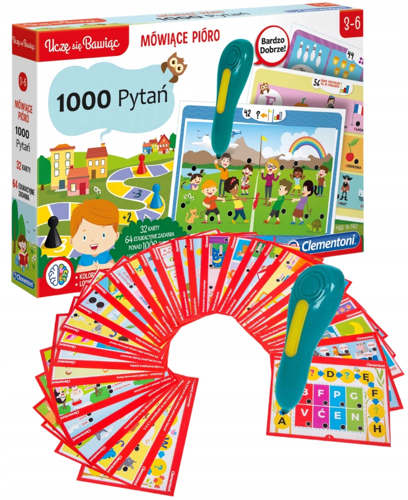 MÓWIĄCE PIÓRO GRA EDUKACYJNA 1000 PYTAŃ ZADANIA