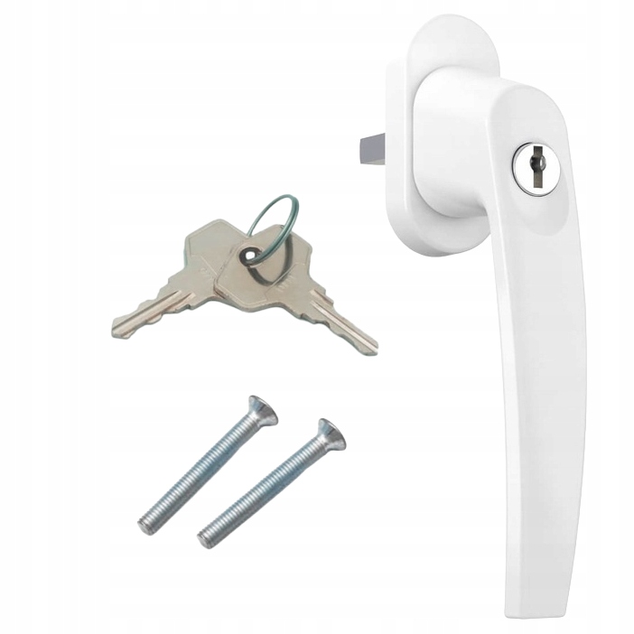 4x KLAMKA DO OKNA Z KLUCZYKIEM ZAMKIEM OKIENNA