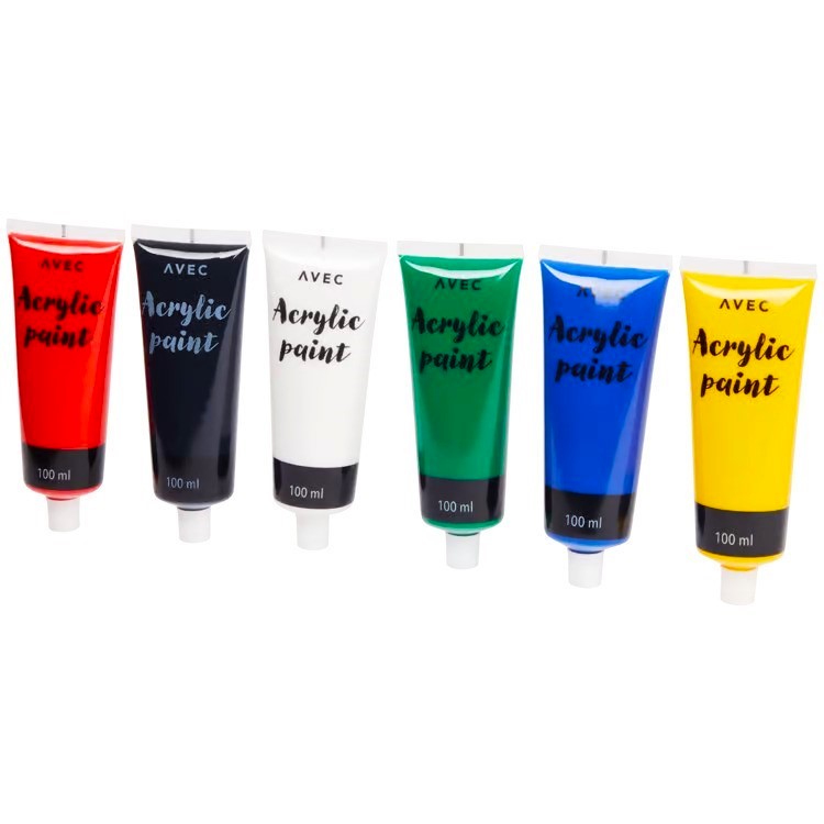 FARBY AKRYLOWE 600 ml ZESTAW FARB AKRYLOWYCH PODSTAWOWE KOLORY KRYCIE