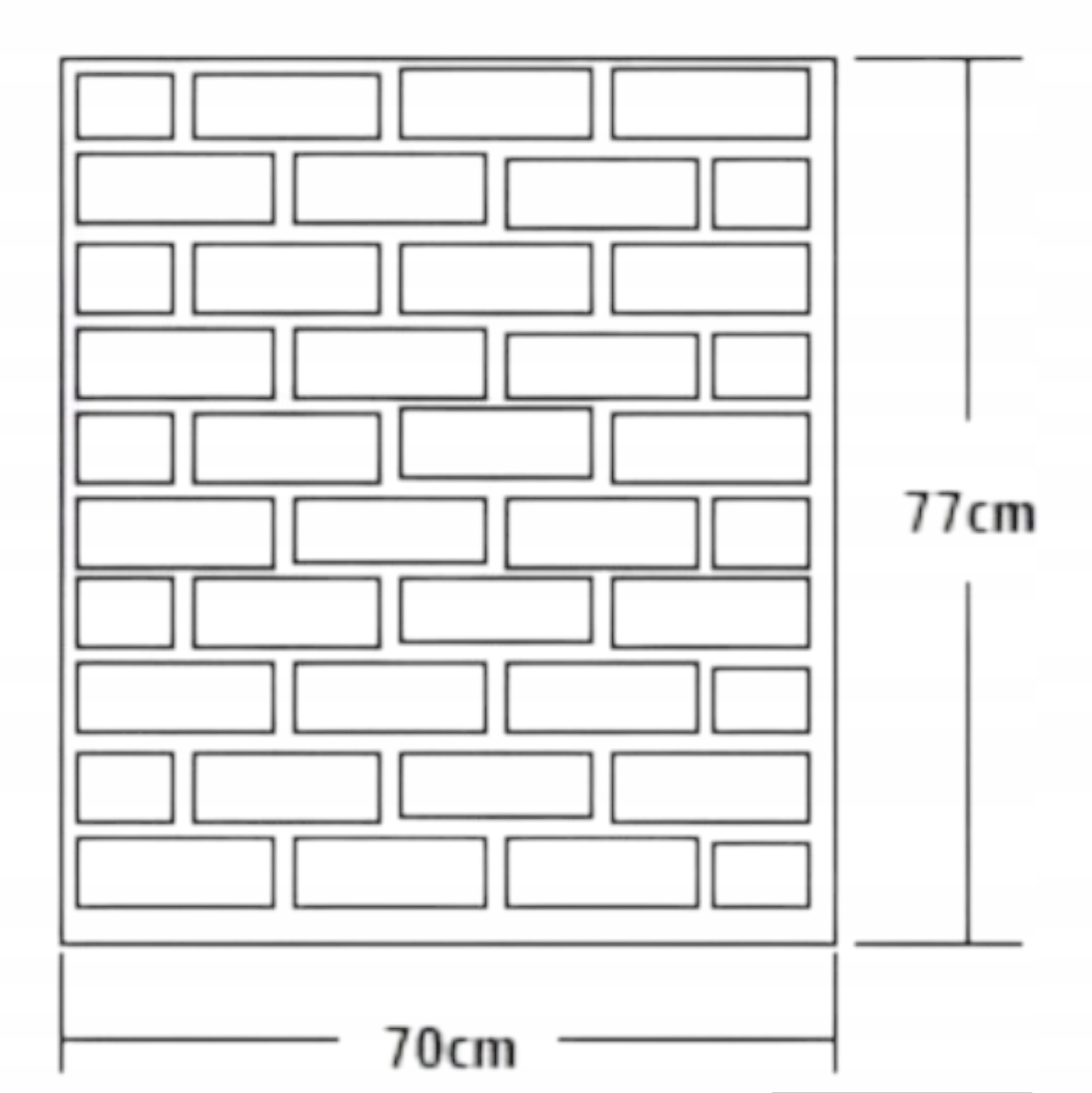 PANELE ŚCIENNE DO KUCHNI CEGŁA SAMOPRZYLEPNA ZESTAW 10 SZTUK ŁATWY MONTAŻ