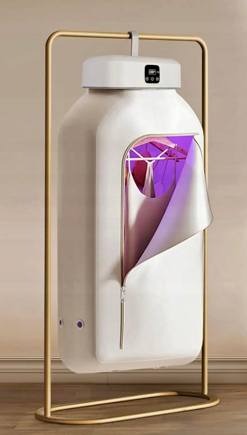 ELEKTRYCZNA SUSZARKA DO UBRAŃ PILOT TIMER KOMPAKTOWA SKŁADANA SZYBKOSCHNĄCA