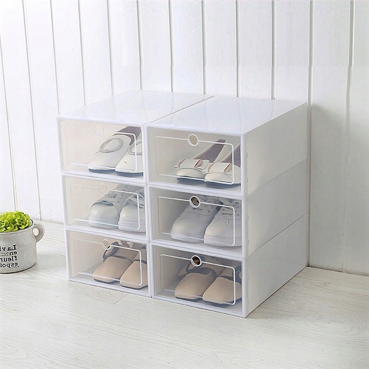 6x PUDEŁKO POJEMNIK NA BUTY OBUWIE ORGANIZER KLAPA SZAFKA MODUŁOWA REGAŁ