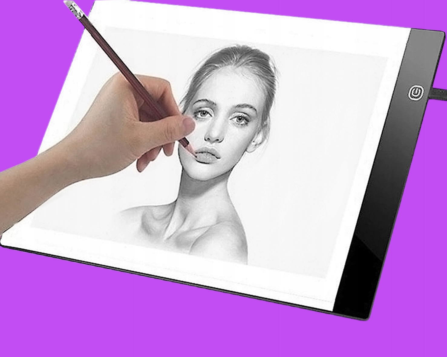 TABLICA DO RYSOWANIA DESKA KREŚLARSKA KALKA A4 LED