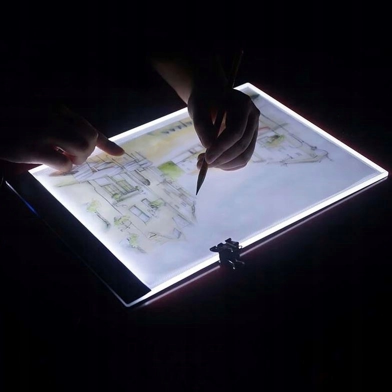 TABLICA DO RYSOWANIA DESKA KREŚLARSKA KALKA A4 LED