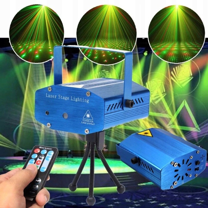 PROJEKTOR LASEROWY 3D LASER DISCO CZUJNIK DŹWIĘKU