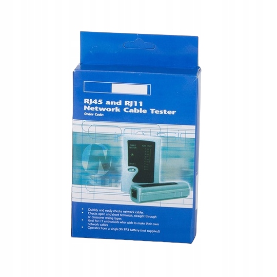 TESTER DO KABLI SIECIOWYCH SIECIOWY RJ45 RJ11 ETUI