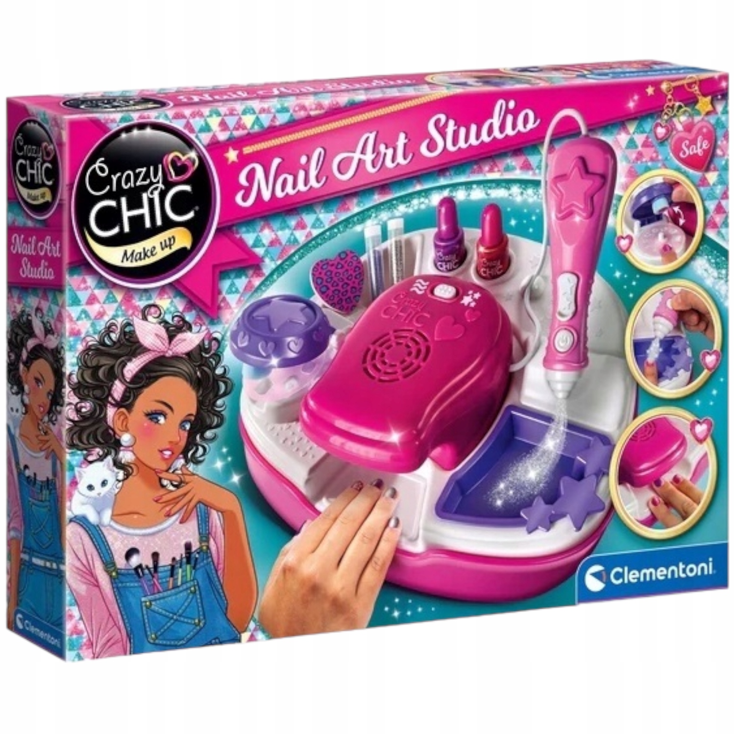 ZESTAW STUDIO PAZNOKCI DLA DZIEWCZYNKI CRAZY CHIC