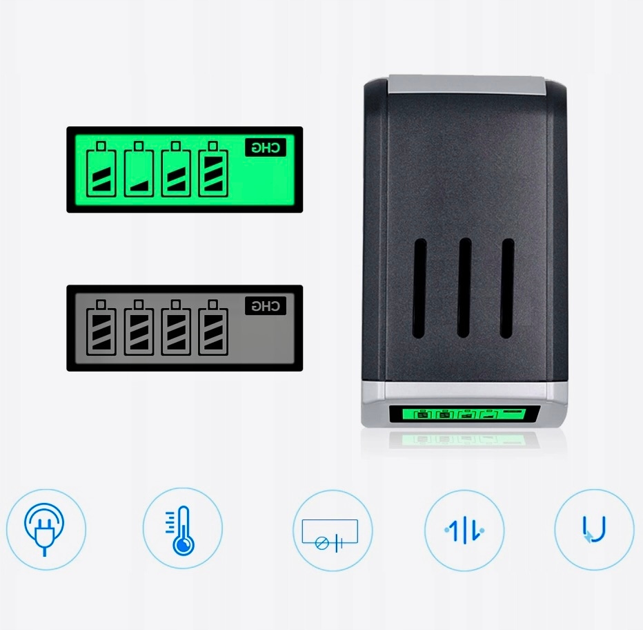 ŁADOWARKA AUTOMATYCZNA DO BATERII AKUMULATORÓW PALUSZKÓW WSKAŹNIK AAA i AA