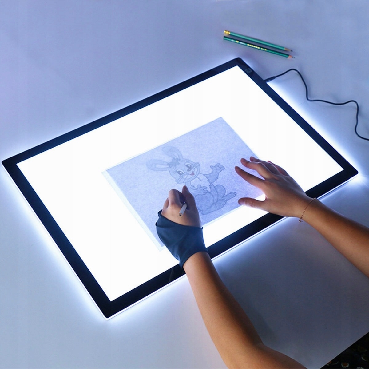 TABLET GRAFICZNY DO RYSOWANIA A3 DESKA KREŚLARSKA XL TABLICA LED +AKCESORIA